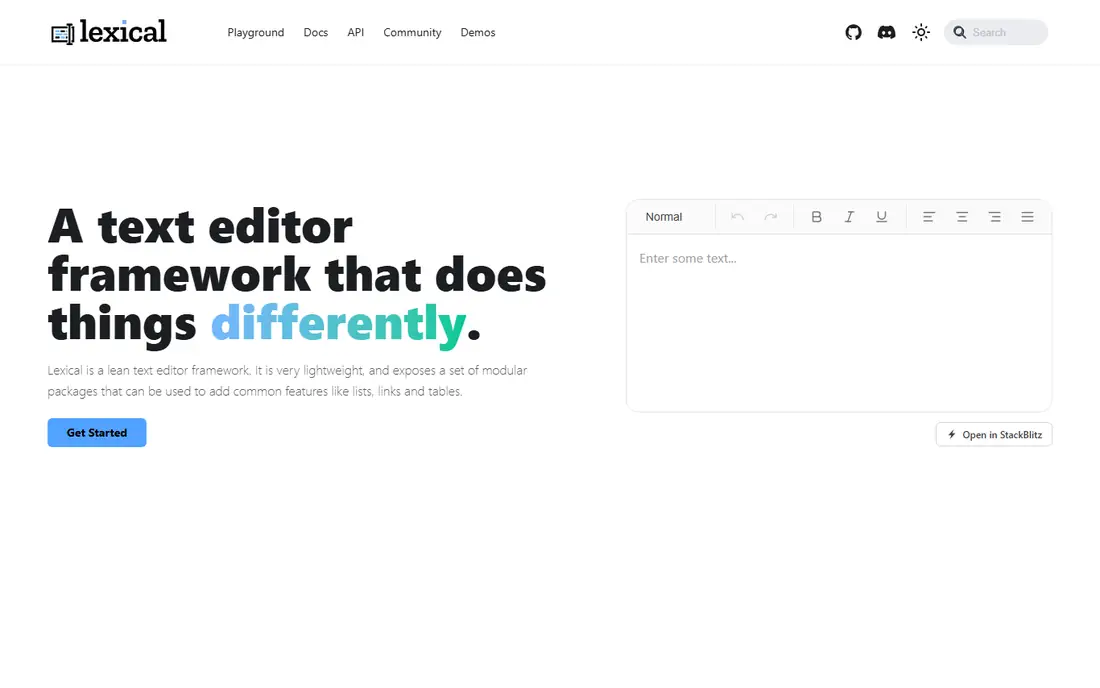 Lexical homepage