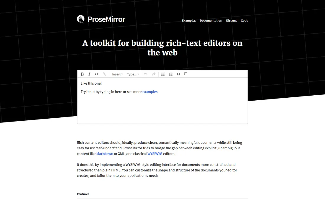 ProseMirror homepage