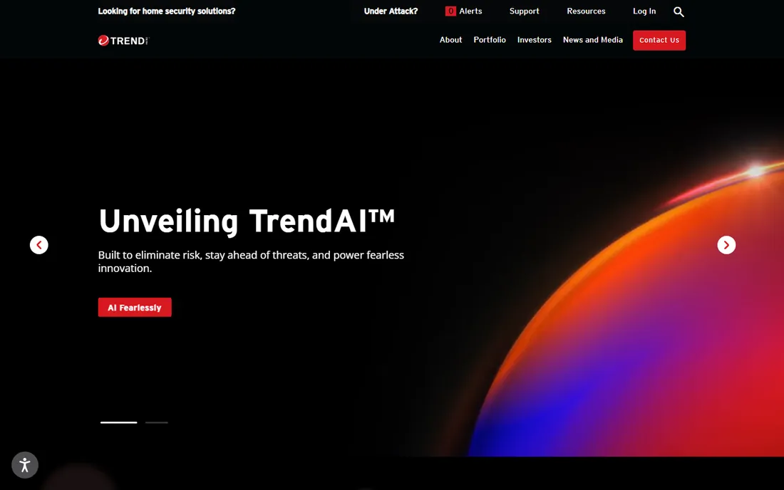 Trend Micro Apex One homepage