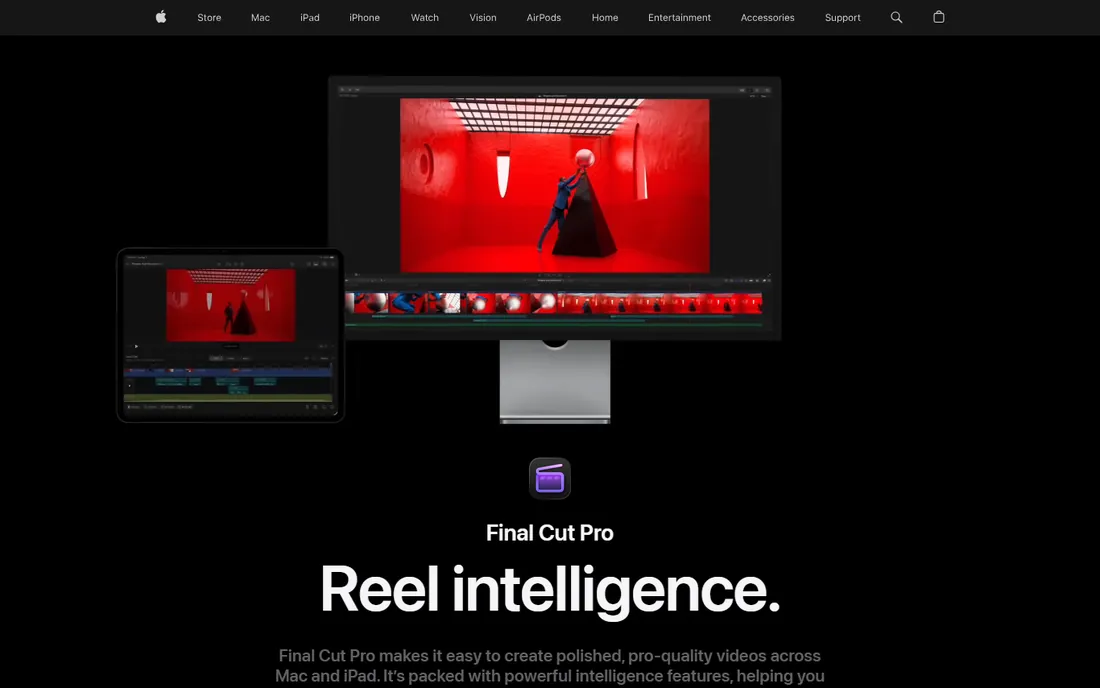 Final Cut Pro homepage