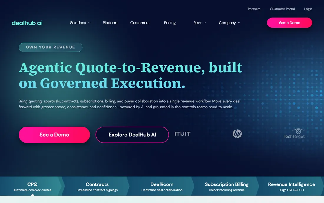 DealHub homepage