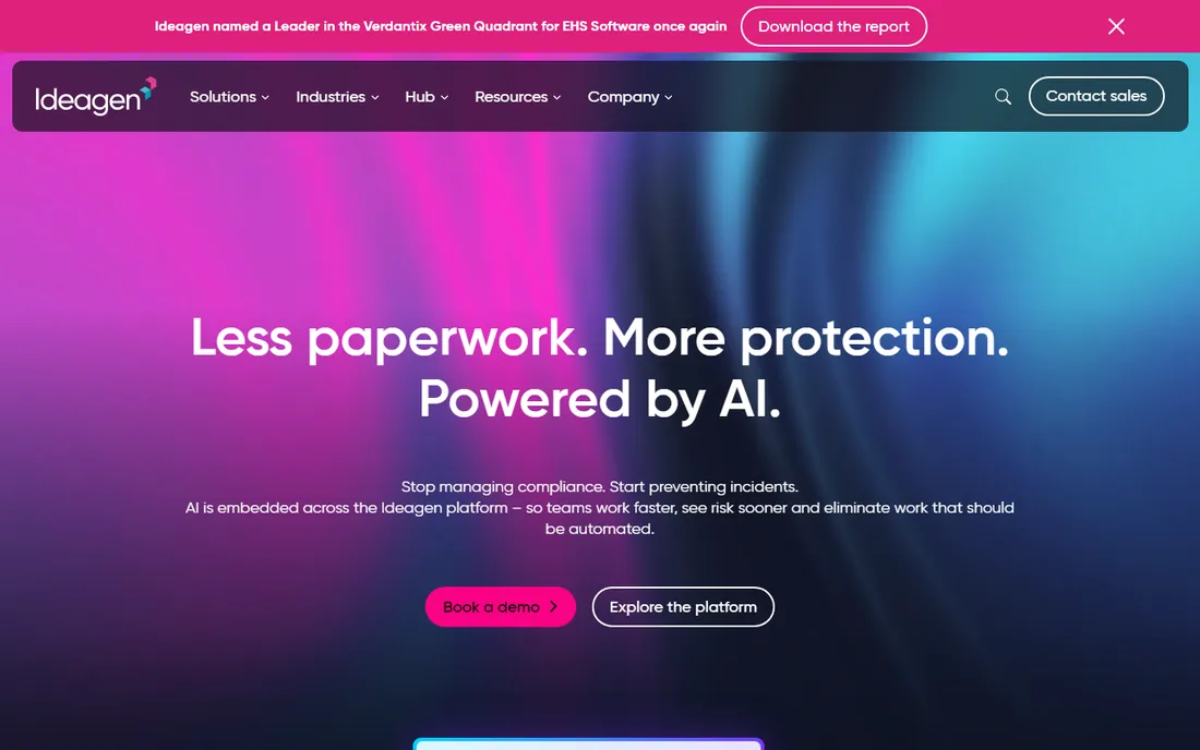 Ideagen homepage
