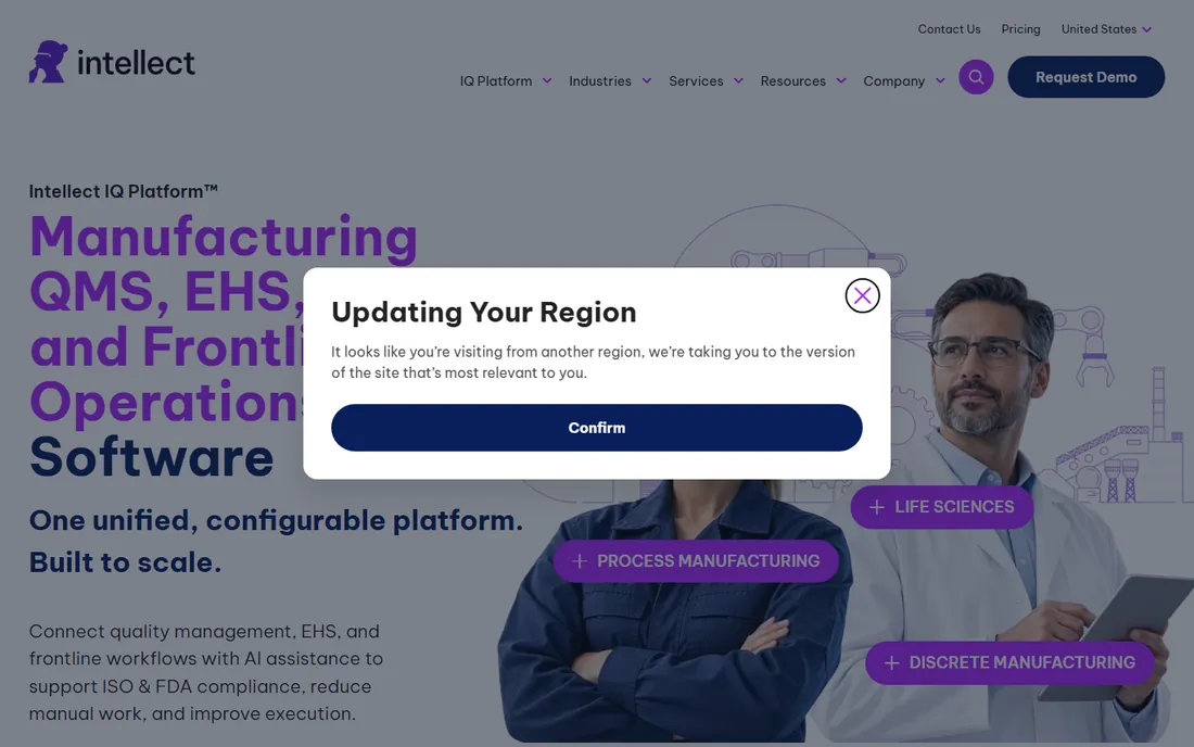 Intellect homepage