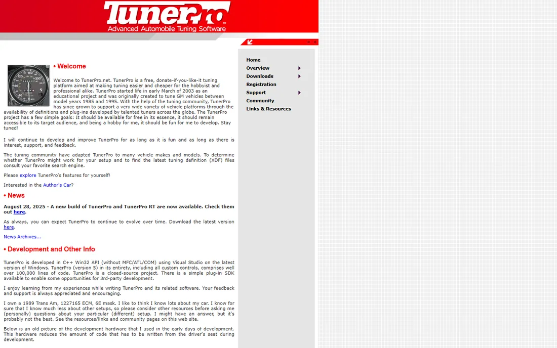 TunerPro homepage