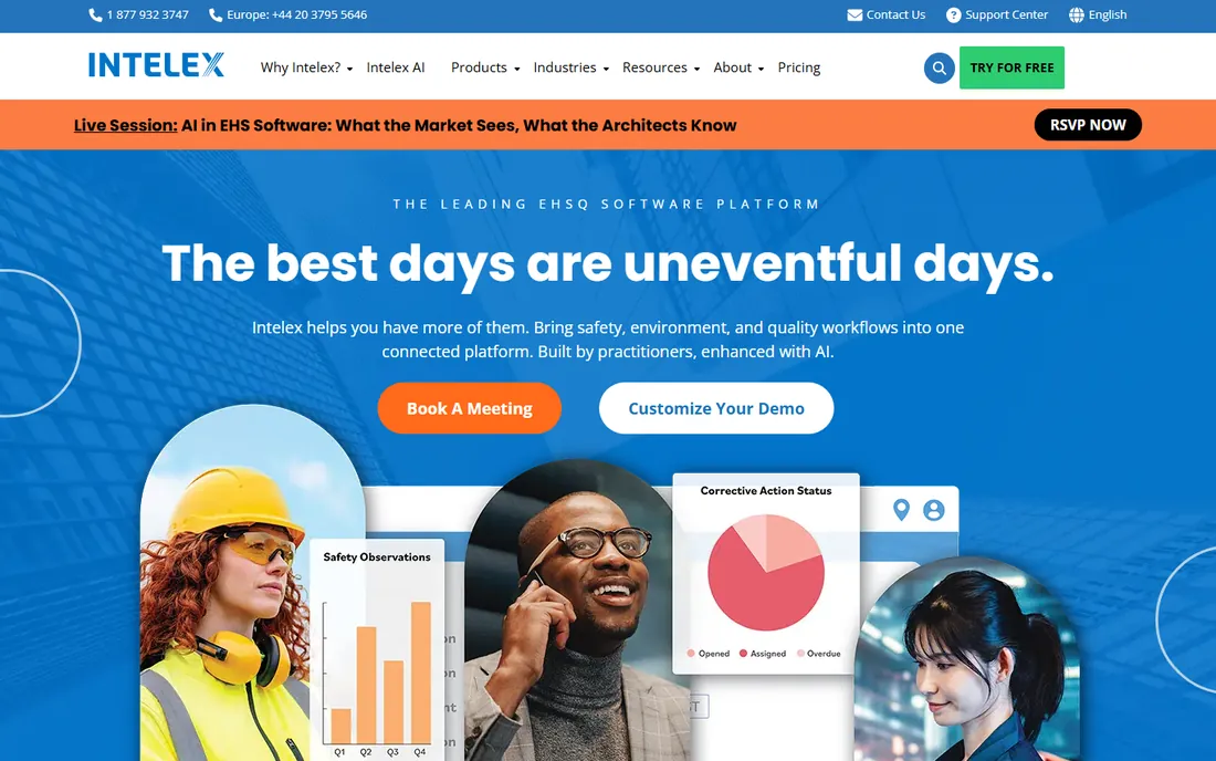 Intelex homepage