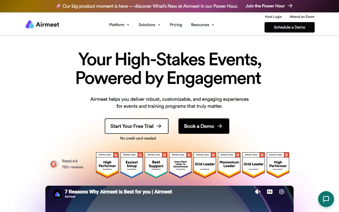 Airmeet homepage