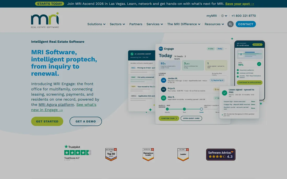 MRI Software homepage