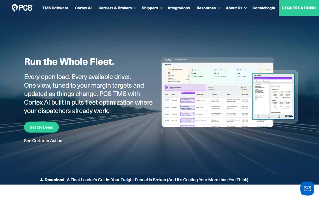 PCS Software homepage