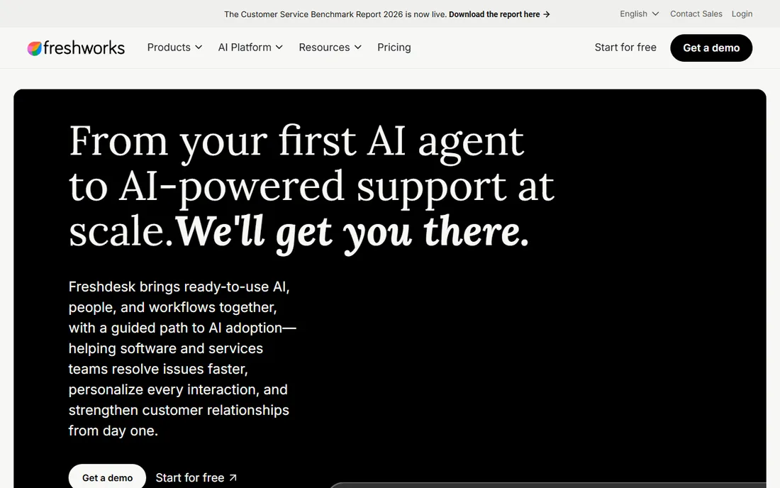 Freshdesk homepage