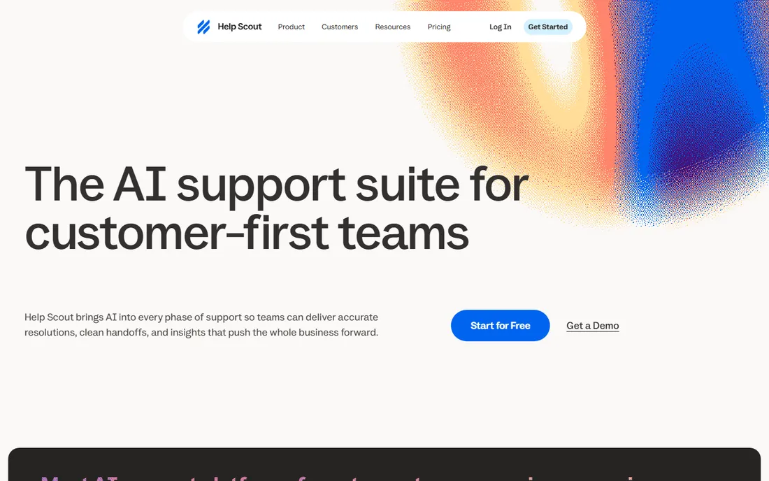 Help Scout homepage
