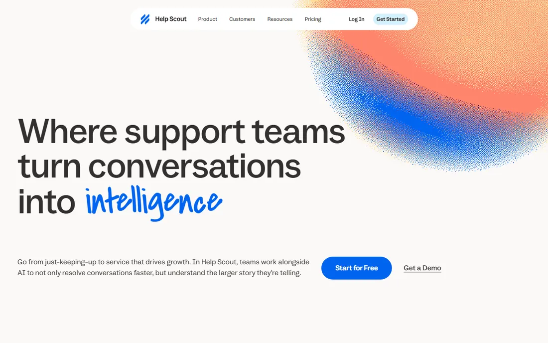 Help Scout homepage