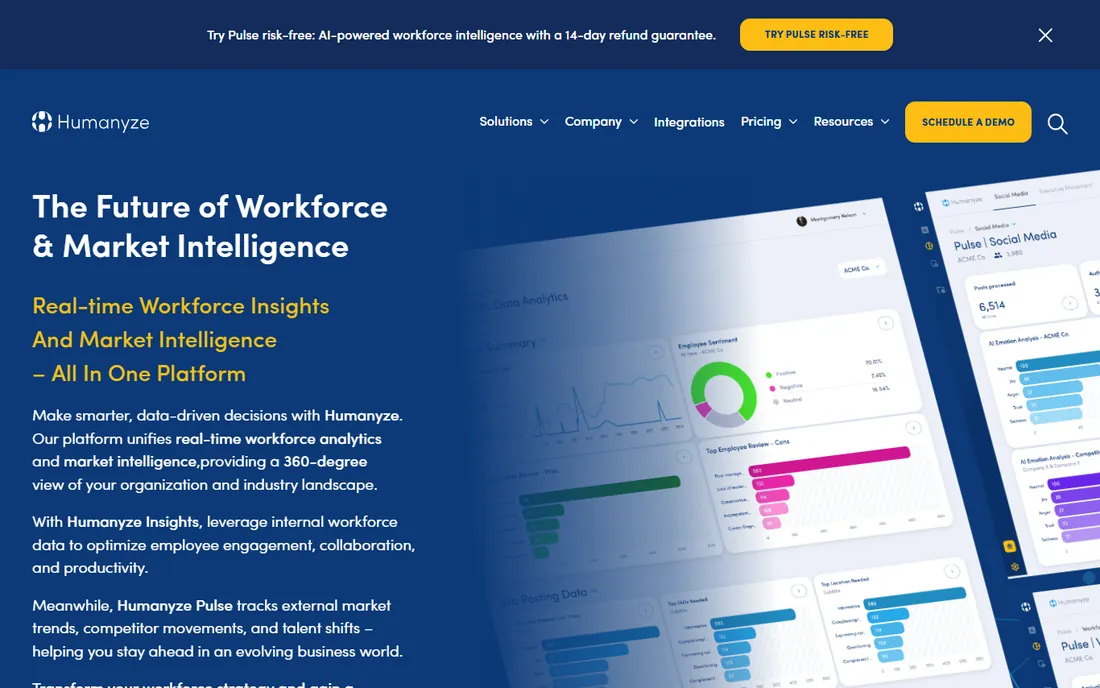 Humanyze homepage