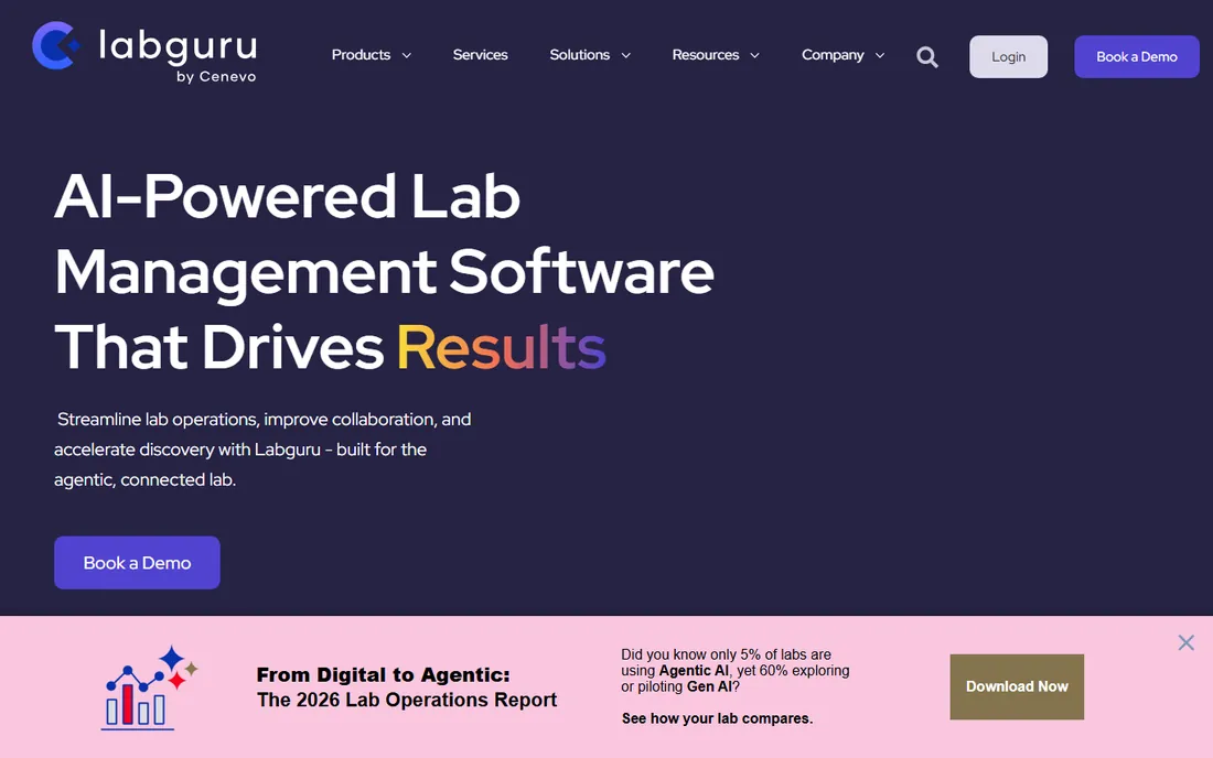 Labguru homepage