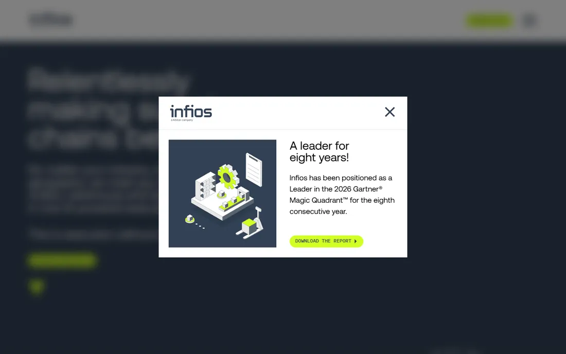 Infios (formerly MercuryGate) homepage