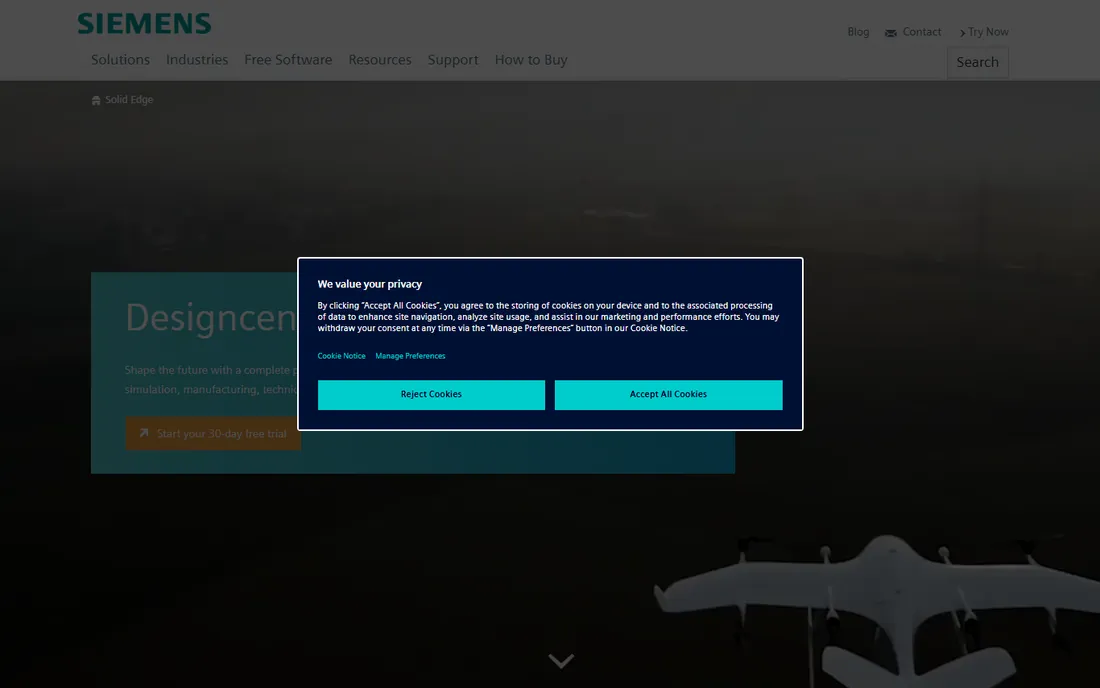 Solid Edge homepage