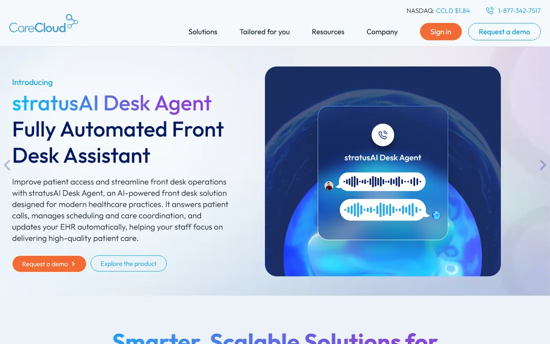 CareCloud homepage