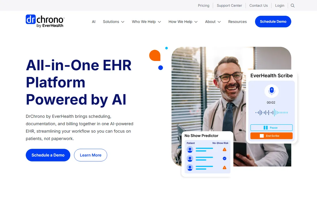 DrChrono homepage