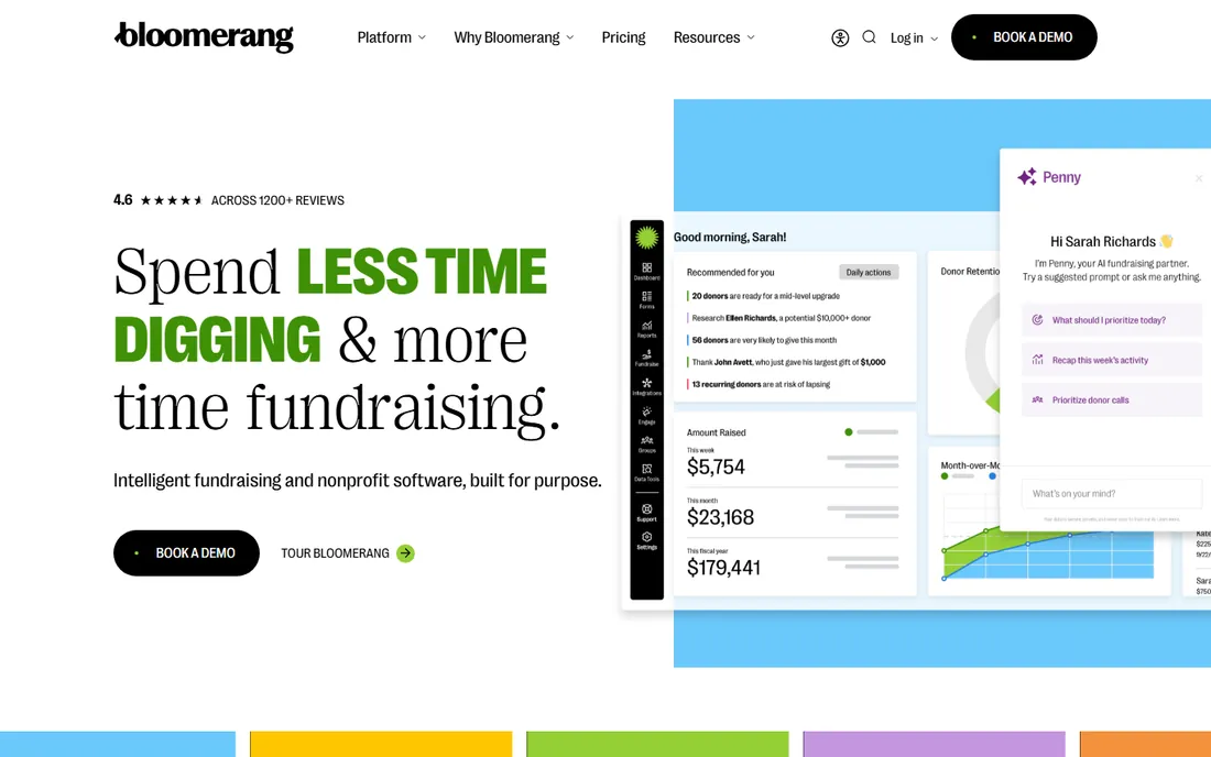Bloomerang homepage