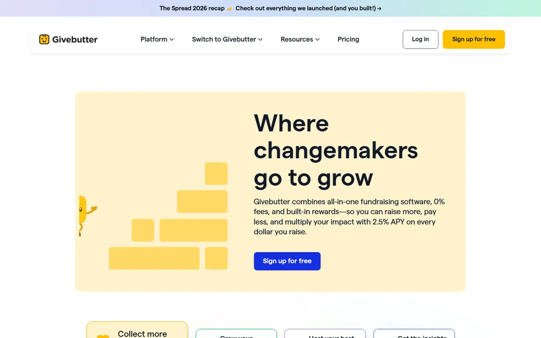 Givebutter homepage