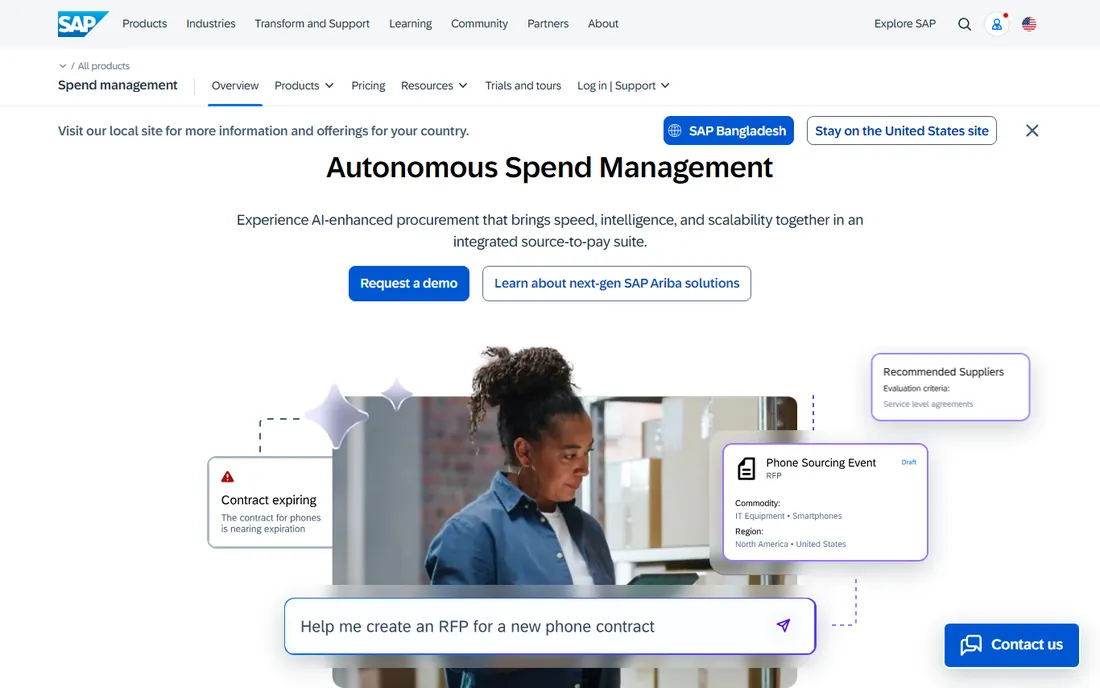 SAP Ariba homepage