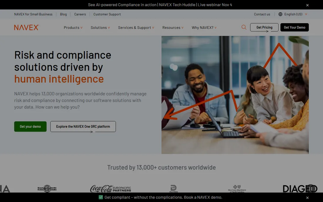 NAVEX homepage