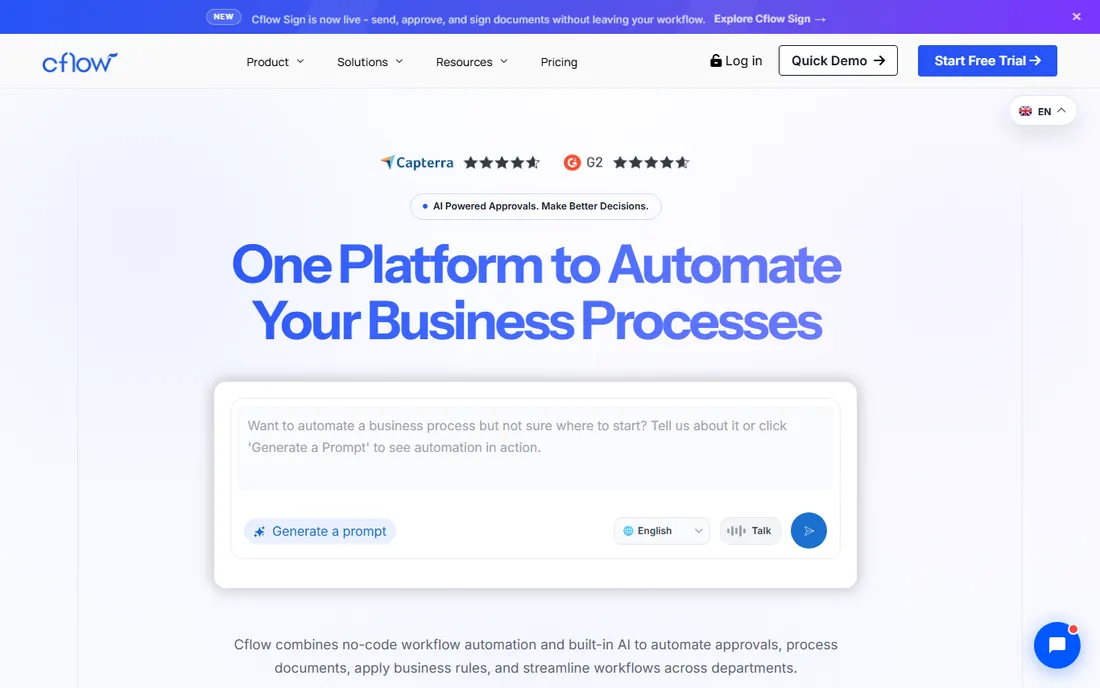 Cflow homepage