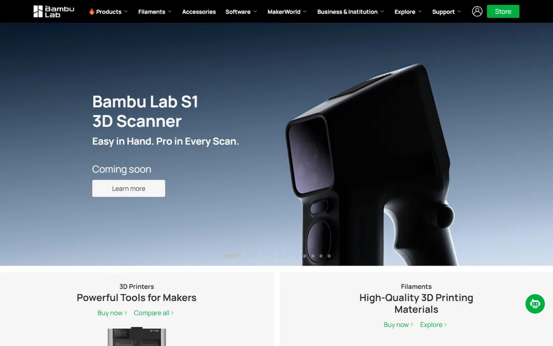 Bambu Studio homepage