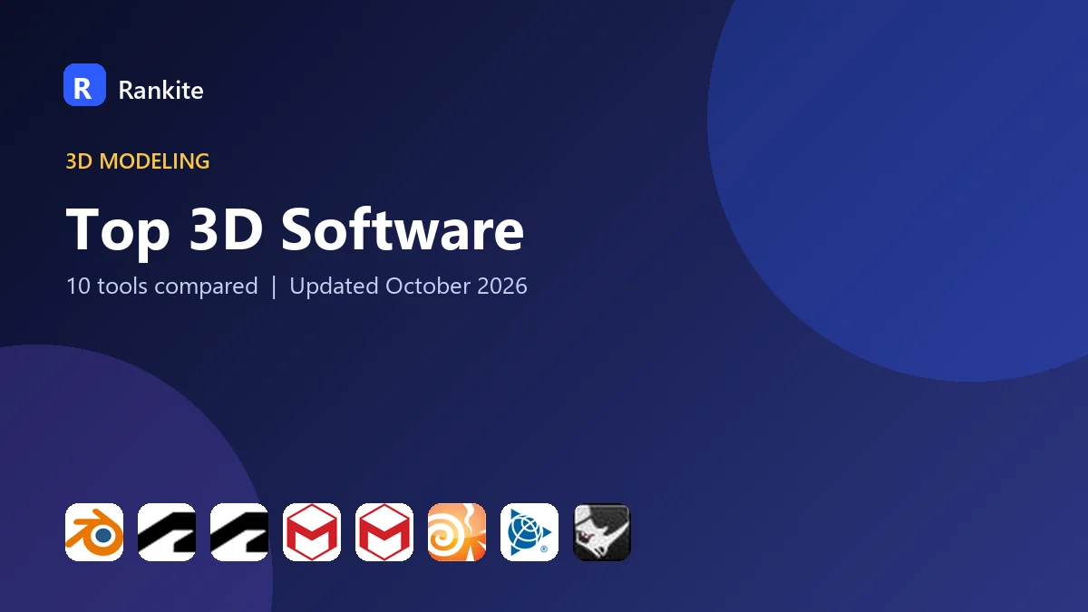Top 3D Software in 2026: 10 Tools Compared