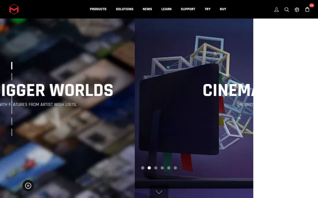 Cinema 4D homepage