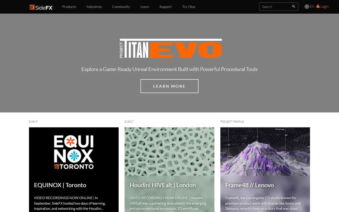 Houdini homepage