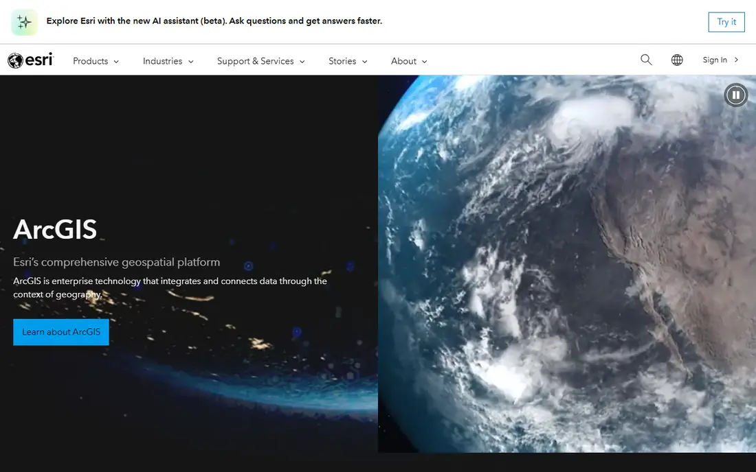 Esri Site Scan for ArcGIS homepage