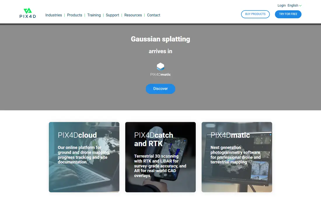 Pix4D homepage