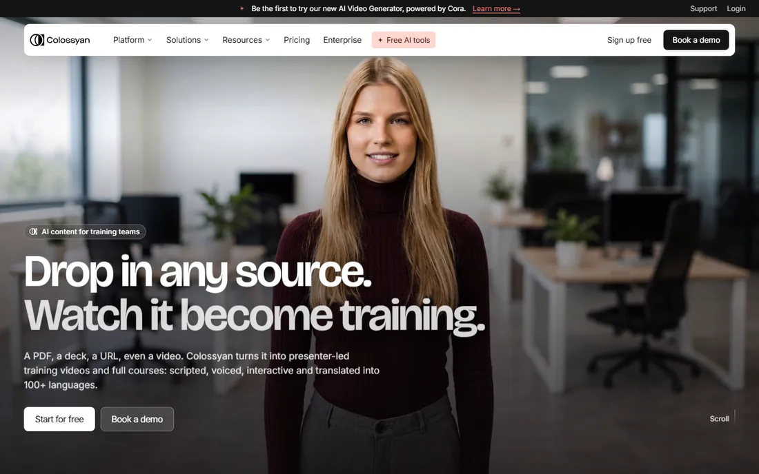 Colossyan homepage