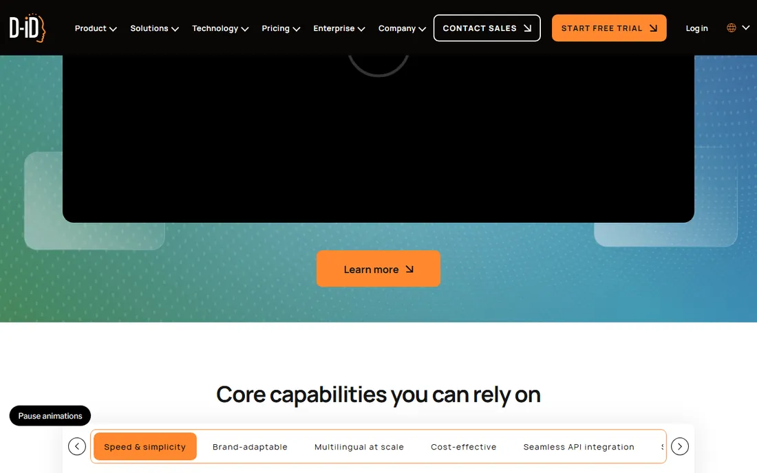 D-ID homepage