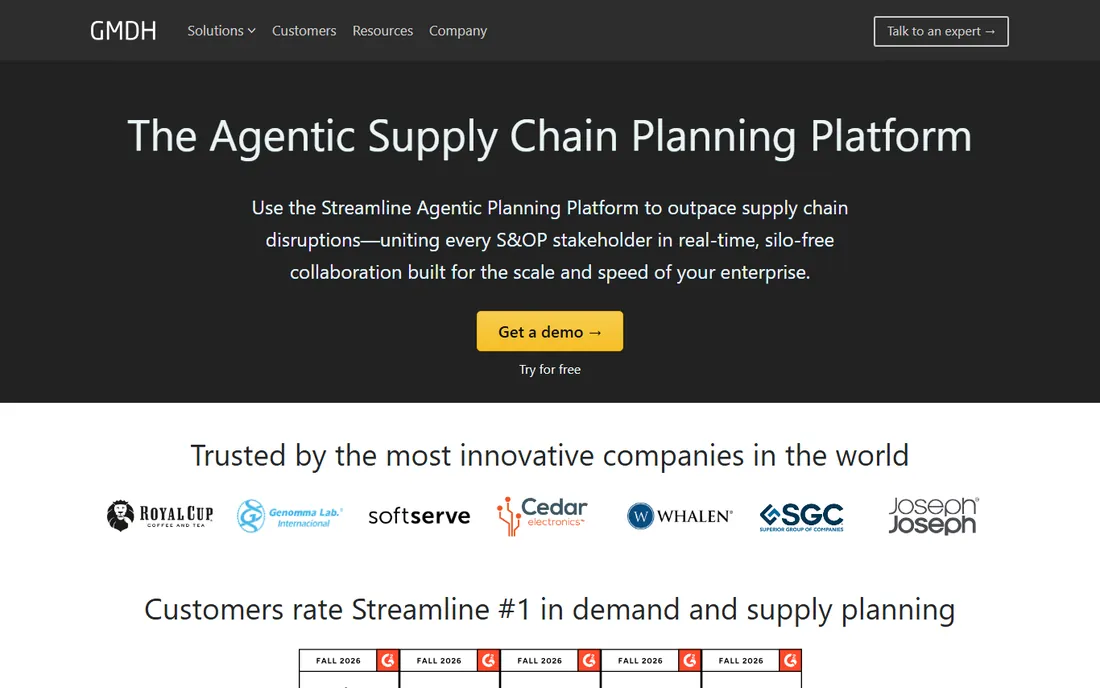 GMDH Streamline homepage
