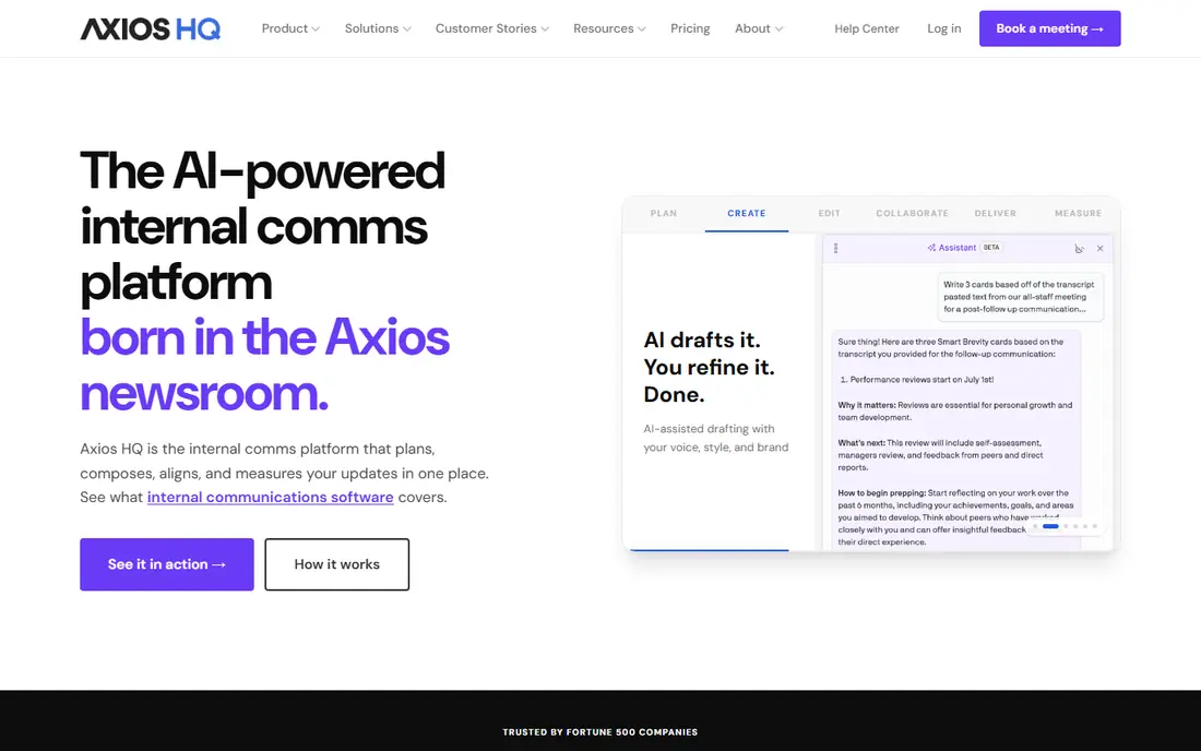 Axios HQ homepage
