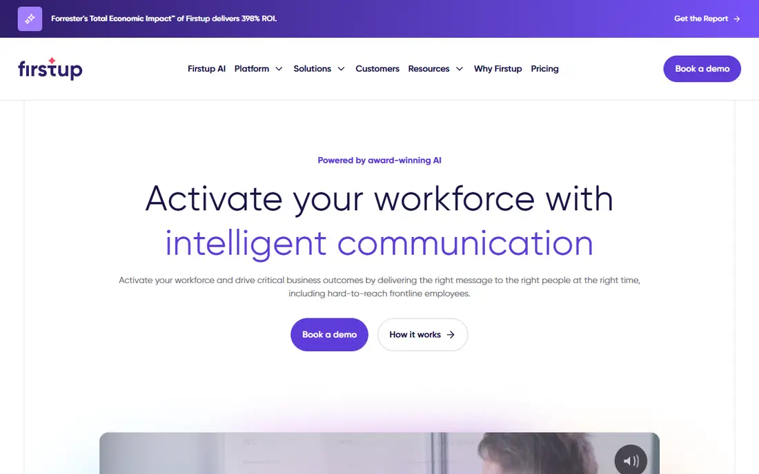Firstup homepage