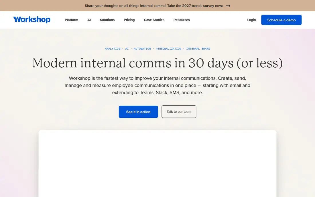 Workshop homepage