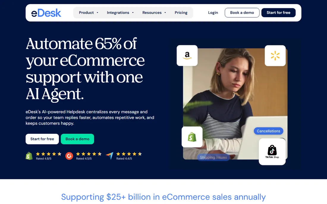 eDesk homepage