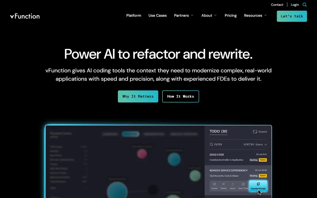 vFunction homepage