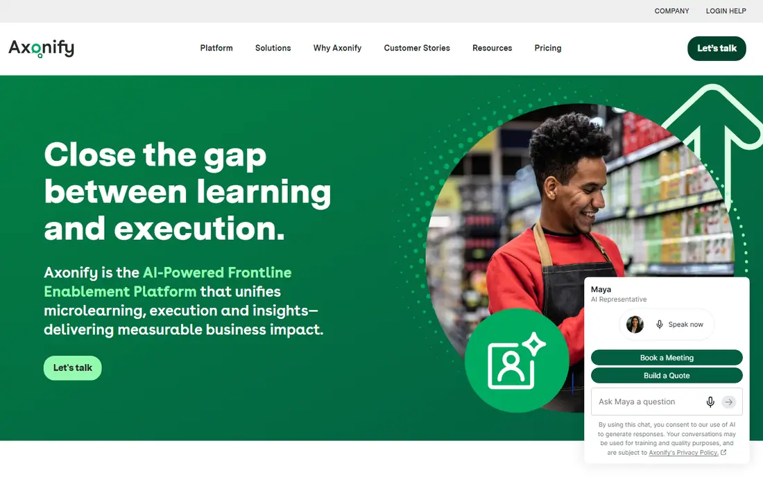 Axonify homepage