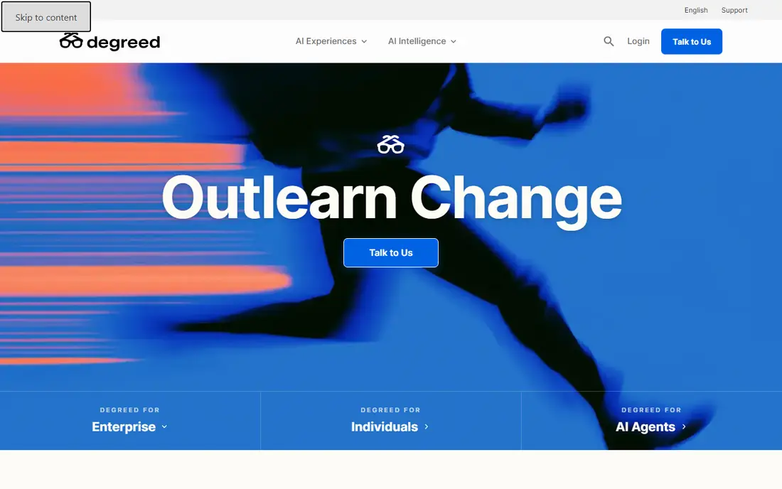 Degreed homepage