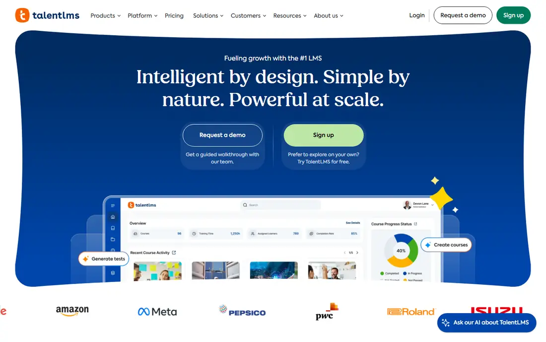 TalentLMS homepage