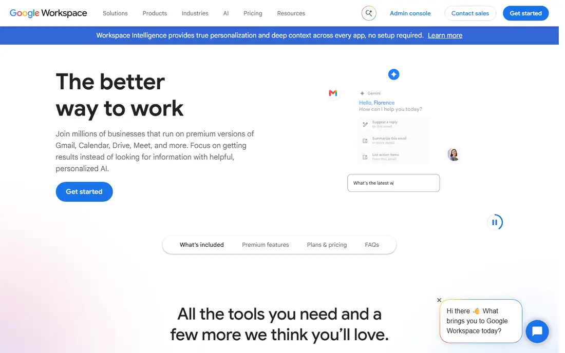 Google Slides with Gemini homepage