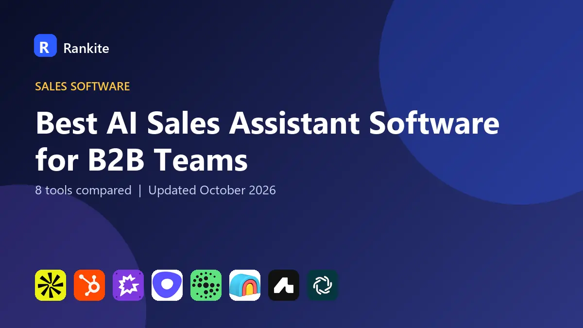 Best AI Sales Assistant Software for B2B Teams in 2026: 8 Tools Compared