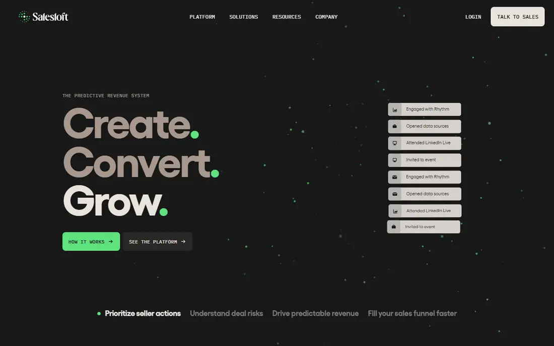 Salesloft homepage