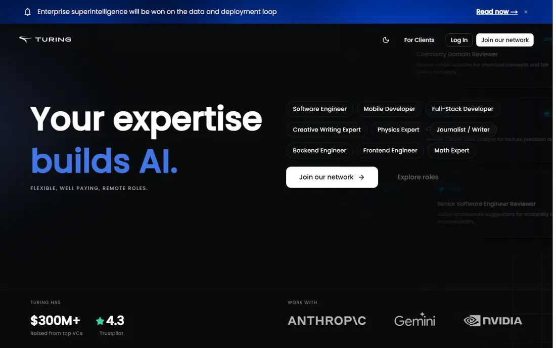 Turing homepage
