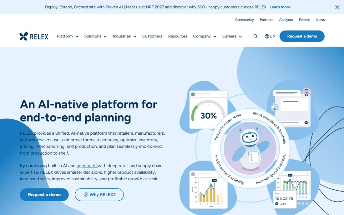 RELEX homepage