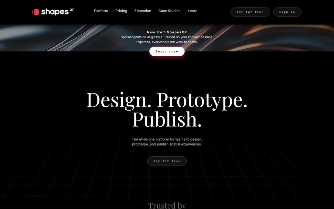 ShapesXR homepage