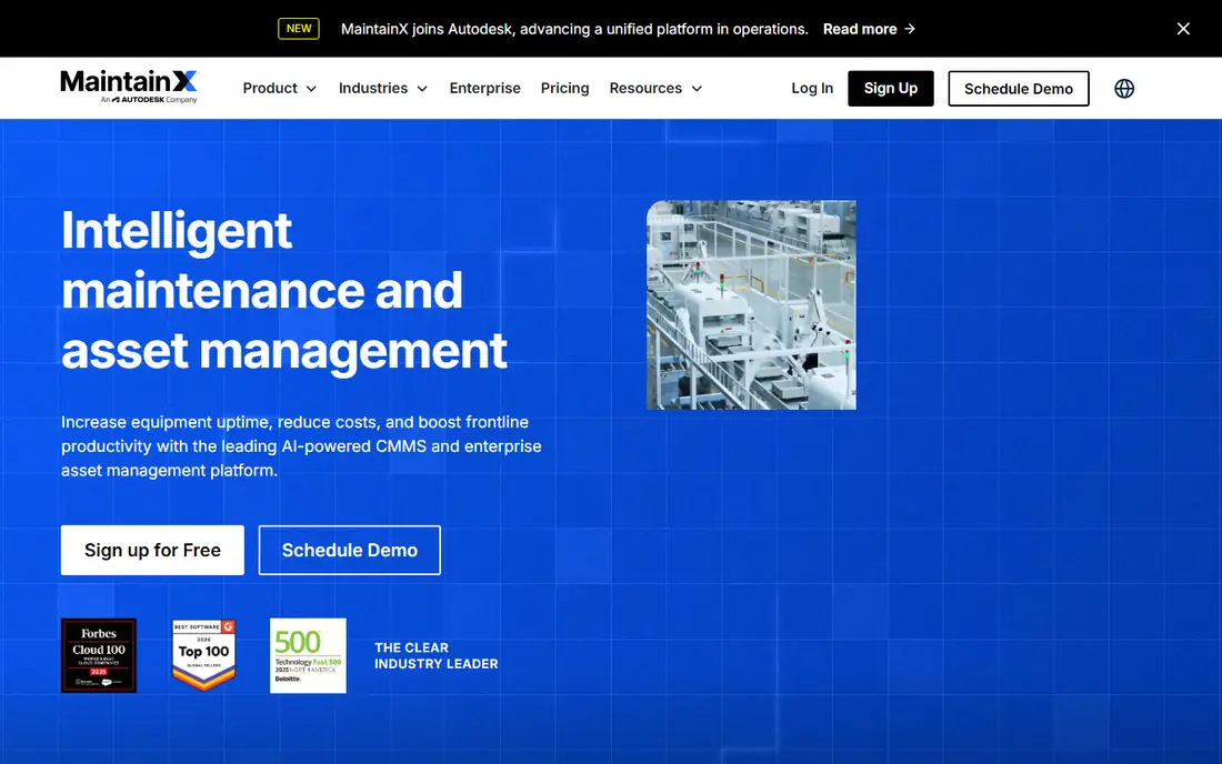 MaintainX homepage